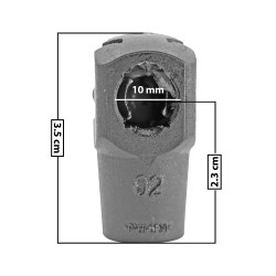 AMORTIGUADOR REPUESTO TERMINAL UN UNIVERSAL 50-23 9 MM 7 MM 3.5 CM RECTO 2.5 CM PLASTICO NEGRO MANIJAUTO TUR Derecho/Izquierdo Delantera/Trasera