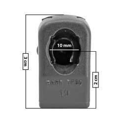 AMORTIGUADOR REPUESTO TERMINAL UN UNIVERSAL 50-23 10 MM 5 MM 3 CM TORCIDO 2 CM PLASTICO NEGRO MANIJAUTO TUR Derecho/Izquierdo Delantera/Trasera