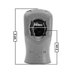 AMORTIGUADOR REPUESTO TERMINAL UN UNIVERSAL 50-23 10 MM 5 MM 3 CM RECTO 2 CM PLASTICO NEGRA MANIJAUTO TUR Derecho/Izquierdo Delantera/Trasera