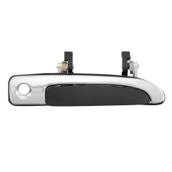 MANIJA EXTERIOR FD GRAND MARQUIS/CROWN VICTORIA 92-11 CON HOYO PARA LLAVE CORRUGADA NEGRA/CROMO PLASTICO TWN HUSHAN 6W7Z-5422404-A Derecho Delantera