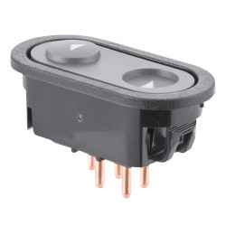 CONTROL ELECTRICO GM YUKON/SIERRA CV TAHOE/SUBURBAN/SILVERADO/CHEYENNE/PICK UP 92-94 DE ELEVADOR 5 PINS OVALADO 1 TECLA GRIS 12VCC TWN TIPO ORIGINAL Derecho/Izquierdo Delantera