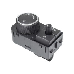 INTERRUPTOR LUZ DE FARO CV CHEYENNE 07-13/EXPRESS VAN 08-18/SILVERADO/PICK UP GM SIERRA CV AVALANCHE 07-13/SUBURBAN/TAHOE GM YUKON 07-14 16 PINS CON REGULADOR NEGRO FILO CROMADO 12VCC TWN CUB