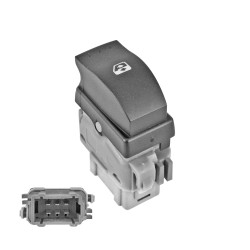 CONTROL ELECTRICO RN DUSTER 11-16 RN MEGANE 04-10 RN SCENIC 05-08 RN CLIO EURO 07-12 RN SANDERO 07-15 RN LAGUNA 03-07 DE ELEVADOR 6 PINS 1 TECLA NEGRO BASE GRIS 8200476809 12 V CC CHN MANIJAUTO Izquierdo Trasera