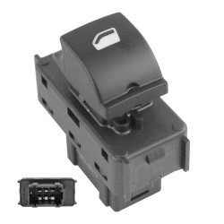 CONTROL ELECTRICO PG 301 13-22 DE ELEVADOR 6 PINS 1 TECLA NEGRO BASE NEGRA 96657927ZD 12VCC CHN CHIN MANIJAUTO Derecho/Izquierdo Delantera Frontal