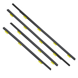MOLDURA BOTAGUA DELANTERA 86CM / TRASERA 64CM JUEGO 4 PIEZAS NEGRA MANIJAUTO CHIN 72410SCAE01/72450SCAE01/72910S9A003/72950S9A003 Derecho/Izquierdo Delantera/Trasera
