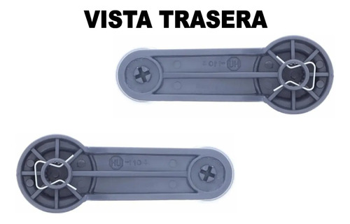 84-87 Nissan Tsuru Manijas Vidrio Manual Gris Plastico 2 Pzs