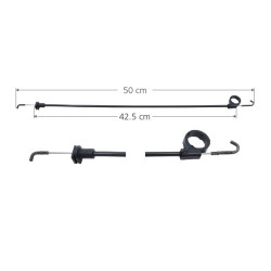 CHICOTE CERRADURA VW POINTER 97-05 4 PUERTAS 50 CM TWN HUSHAN 373837085 Izquierdo Delantera