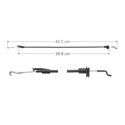 CHICOTE CERRADURA VW POINTER 06-10 2/4 PUERTAS 48 CM TWN HUSHAN Derecho/Izquierdo Delantera
