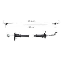 CHICOTE CERRADURA CV ASTRA 00-05 4 PUERTAS 60.5 CM BRA Derecho/Izquierdo Delantera
