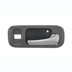 MANIJA INTERIOR HD CR-V 97-01/ODYSSEY 95-98 CON HOYO PARA SEGURO GRIS/CROMO PLASTICO TWN HUSHAN 72124-SX0-003ZB Derecho Delantera