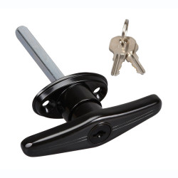 MANIJA EXTERIOR TIPO T NEGRA METAL TWN HUSHAN Derecho/Izquierdo
