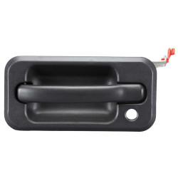 MANIJA EXTERIOR HM H2 SUT/SUV 03-09 CON HOYO PARA LLAVE CORRUGADA NEGRA PLASTICO TWN HUSHAN 15104792 Izquierdo Delantera