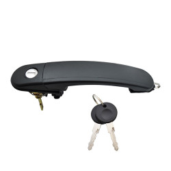 MANIJA EXTERIOR VW POINTER 4P/POINTER PU 00-10 CON HOYO PATA CORTA CORRUGADA NEGRA PLASTICO TWN HUSHAN Derecho/Izquierdo Delantera