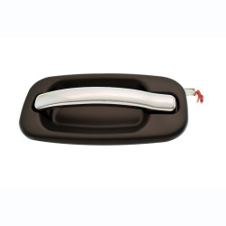 MANIJA EXTERIOR CD ESCALADE EXT/ESV 02-06 CV SILVERADO 99-06/SUBURBAN/TAHOE/SONORA 00-06/AVALANCHE 02-06 GM SIERRA CV CHEYENNE 99-06 LISA PARA PINTAR NEGRA/CROMO PLASTICO TWN HUSHAN 15745141 Izquierdo Trasera