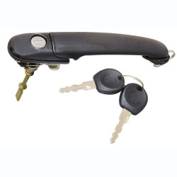 MANIJA EXTERIOR ST ALHAMBRA 02-07/IBIZA/CORDOBA 99-02 VW DERBY 95-09/VAN 03-08/SHARAN 02-08 PATA LARGA 7 CM CORRUGADA NEGRA PLASTICO TWN HUSHAN 6K5800375T3FZ Derecho/Izquierdo Delantera
