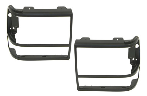 89-92 Ford Ranger Par Biseles Faros Delanteros Negro 2 Pzs