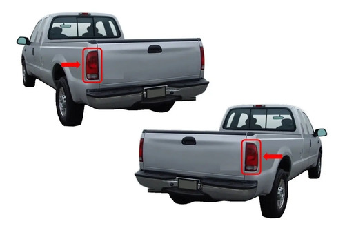 99-07 Ford Super Duty Par De Calaveras Traseras Sin Arnes 2p