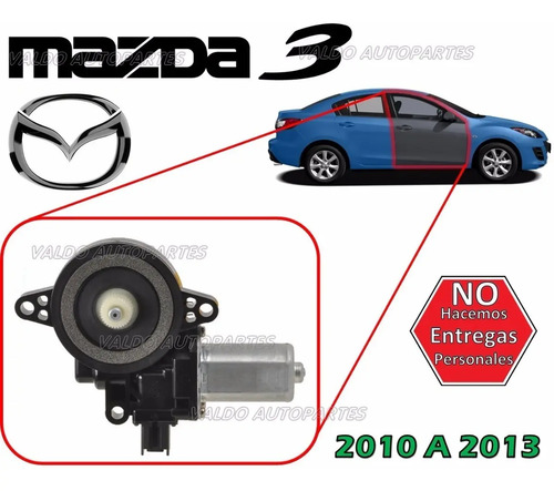 10-13 Mazda 3 Motor Electrico Elevador Delantero Derecho