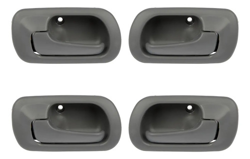 96-00 Honda Civic Sedan Juego Manijas Interiores Gris 4 Pzs
