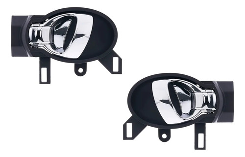 12-20 Nissan March Par Manijas Interiores Cromadas 2 Piezas