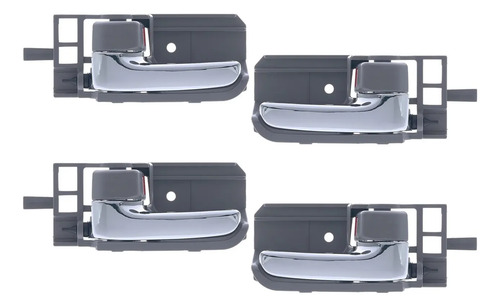 05-15 Hilux Juego Manijas Interiores Cromada Y Gris 4 Piezas