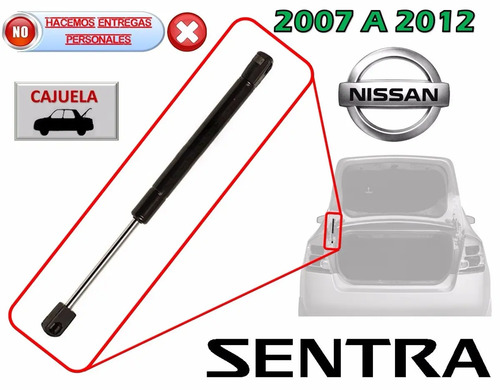 07-12 Nissan Sentra Piston Hidraulico Para Cajuela Izquierdo