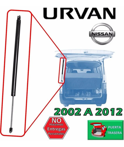 02-12 Nissan Urvan Piston Hidraulico Cajuela Lado Izquierdo