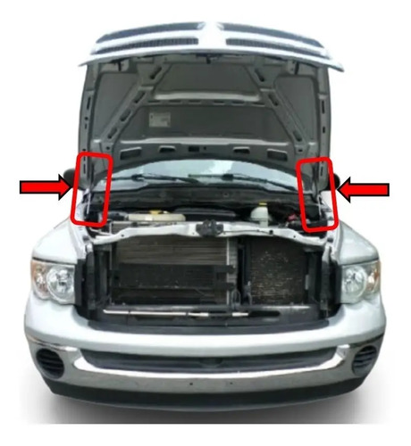 02-08 Dodge Ram Pistones Hidraulicos Para Cofre 2 Piezas